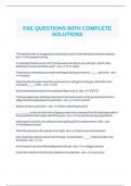 FAE QUESTIONS (ILLINOIS) QUESTIONS WITH COMPLETE SOLUTIONS