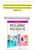 TEST BANK For Wong’s Essentials of Pediatric Nursing, 11th Edition by Marilyn Hockenberry, Cheryl Rodgers, Verified Chapters 1 - 31, Complete Newest Version