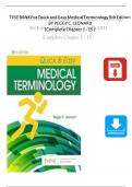 Test Bank - for Quick & Easy Medical Terminology 10th Edition by Peggy C. Leonard, All Chapters | Complete Solution | Guide A+.