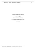 NR 554 Week 1 DQ Connecting Workplace Issues with Policy