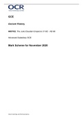 Mark scheme H007/02 The Julio-Claudian Emperors 31 BC - AD 68 Nov 2020 Oxford Cambridge and RSA Examinations GCE Ancient History