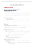 Summary International Corporate Finance