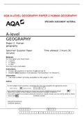 AQA GCSE GEOGRAPHY PAPER 2 CHALLENGES IN THE HUMAN ENVIRONMENT