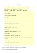 Exam (elaborations) CHEM 108 PRACTICE FINAL EXAM ANSWERS- PORTAGE LEARNING PRACTICE EXAM Using the following information, complete the two conversions shown below, showing all work: 1 ft = 12 inches 1 pound = 16 oz 1 gallon = 4 quarts 1 mile = 5280 feet 1