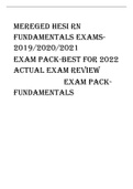 MEREGED HESI RN  FUNDAMENTALS EXAMs- 2019/2020/2021  EXAM PACK-BEST FOR 2022 ACTUAL EXAM REVIEW  EXAM PACK- FUNDAMENTALS