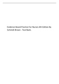 Evidence Based Practice For Nurses 4th Edition By Schmidt Brown - Test Bank..pdf