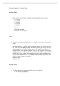 Testbank Chapter 10. Muscle Tissue Multiple Choice