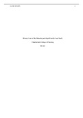 Primary Care of the Maturing and Aged Family Case Study Chamberlain College of Nursing NR 601