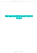 TEST BANK FOR CORE MARKETING, 8E (KERIN).