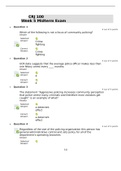 CRJ 100 Week 5 Midterm Exam- CRJ 100 Complete Quiz Questions with Answers