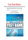 Differentiating Surgical Instruments 3rd Edition Rutherford Test Bank