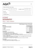 AQA A-level GEOGRAPHY Paper 2 QP  Human Geography JUNE 2021