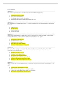 NR222 Exam 2 Questions and Answers  ( Correct Answers Highlighted in Yellow) | Chamberlain College of Nursing