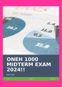 ONEH 1000 MIDTERM EXAM 2024!!