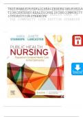 Test Bank For Public Health Nursing Population-Centered Health Care in the Community 10th Edition by Lancaster & Stanhope |Full Chapter 1 46| complete solution| Grade A+.