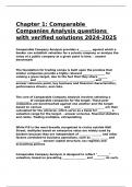 Chapter 1 Comparable Companies Analysis questions with verified solutions 2024-2025.