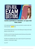 HUMN CHAPTERS 8-15 REVIEW/ 217 Q&A FOR FINAL EXAM 