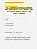 2024 PUMPING APPARATUS DRIVER/ OPERATOR FINAL EXAM 2024-2025 ACTUAL EXAM QUESTIONS AND CORRECT DETAILED ANSWERS (100% VERIFIED ANSWERS)