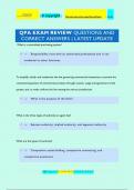 QPA EXAM REVIEW QUESTIONS AND  CORRECT ANSWERS | LATEST UPDATE