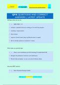 QPA QUESTIONS AND CORRECT  ANSWERS | LATEST UPDATE