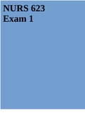 NURS 623 Exam 1