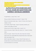 ALPHA PHI ALPHA EXAM 2024-2025 ACTUAL EXAM 200 QUESTIONS AND CORRECT DETAILED ANSWERS