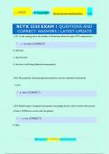 RCTX 2230 EXAM 1 QUESTIONS AND  CORRECT ANSWERS | LATEST UPDATE