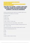 ASU BIO 181 EXAM 1 LATEST 2024-2025 ACTUAL EXAM 100 QUESTIONS AND CORERCT DETAILED ANSWERS