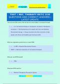 TEST 1 REC. THERAPY RXTC 2230 QUESTIONS AND CORRECT ANSWERS |  LATEST UPDATE