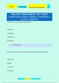 WATER TREATMENT OIT TEST QUESTIONS AND CORRECT ANSWERS |  LATEST UPDATE