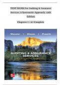 TEST BANK For Auditing & Assurance Services: A Systematic Approach, 12th Edition Chapters 1 - 21 Complete