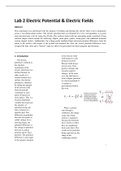 Lab 2 Electric Potential & Electric Fields