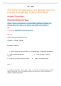 Exam (elaborations) TEST BANK PATHOPHYSIOLOGY THE BIOLOGICAL BASIS FOR DISEASE IN ADULTS AND CHILDREN 8TH EDITION MCCANCE, HUETHER-Copy MULTIPLE CHOICE 1. Which statement best describes the cellular function of metabolic absorption? a. Cells can produce p