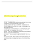 NURS 202 Technologies of Nursing Practice Final Exam (307 Terms in this Exam) 2021/2022