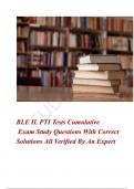  BLE IL PTI Tests Cumulative   Exam Study Questions With Correct Solutions All Verified By An Expert