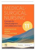 Test Bank For Medical-Surgical Nursing Concepts for Clinical Judgment and Collaborative Care By Ignatavicius 11th Edition  |Complete Questions and Answers|  REVISED EDITION| All Chapters And Rationales Included| Brand New |Graded A+|