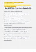 Bio 101 NVCC Final Exam Study Guide