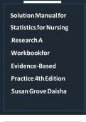 Solution Manual for Statistics for Nursing Research A Workbook for Evidence-Based Practice 4th Edition Susan Grove Daisha