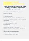 Cdip Final Exam 2023-2024 /Cdip Exam Test Bank Actual Exam 65 Questions And Correct Detailed Answer