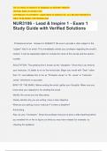 NUR3106 - Lead & Inspire 1 - Exam 1 Study Guide with Verified Solutions