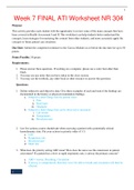 Week 7 FINAL ATI Worksheet NR 304 