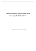 HSM-541 Week 7 Course Project: Analysis of the U.S. Vs England Healthcare System (GRADED A)