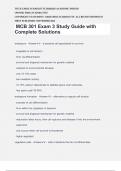 MCB 301 Exam 3 Study Guide with Complete Solutions