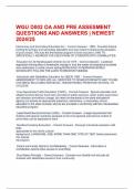 WGU D002 OA AND PRE ASSESMENT QUESTIONS AND ANSWERS | NEWEST 2024/25