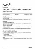 AQA A-level ENGLISH LANGUAGE AND LITERATURE Paper 1 Telling Stories 7707/1 QP 24May24