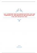 AQA AS HISTORY THE ENGLISH REVOLUTION, 1625–1660  COMPONENT 2E THE ORIGINS OF THE ENGLISH CIVIL  WAR, 1625–1642 QP MAY 2024