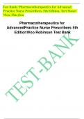 Pharmacotherapeutics for Advanced Practice- A Practical Approach 5th Edition Arcangelo Test Bank LATEST