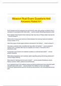  Missouri Rcal Exam Questions And Answers Rated A+.