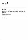 AQA A-level ENGLISH LANGUAGE AND LITERATURE 7707/2 Paper 2 Exploring Conflict Mark scheme June 2024 Version: 1.0 Final