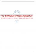 AQA AS HISTORY 7041/1H TSARIST AND COMMUNIST RUSSIA,  1855–1964 COMPONENT 1H AUTOCRACY, REFORM AND  REVOLUTION: RUSSIA, 1855–1917 MARK SCHEME JUNE 2024 